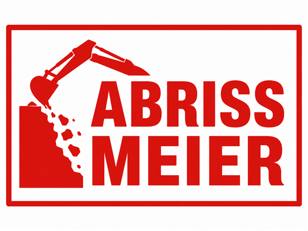 Abriss Meier – Logo mit Abrissbagger